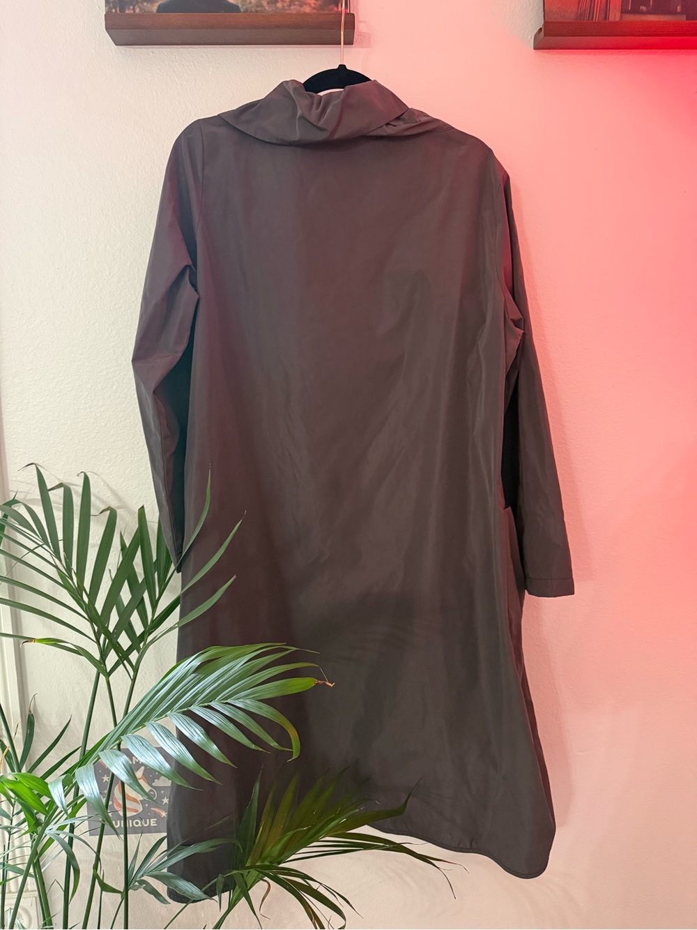 Sun Kim Gray Asymmetrical Zip Duster Jacket M Made USA Lagenlook Avant Garde - Picture 3 of 4